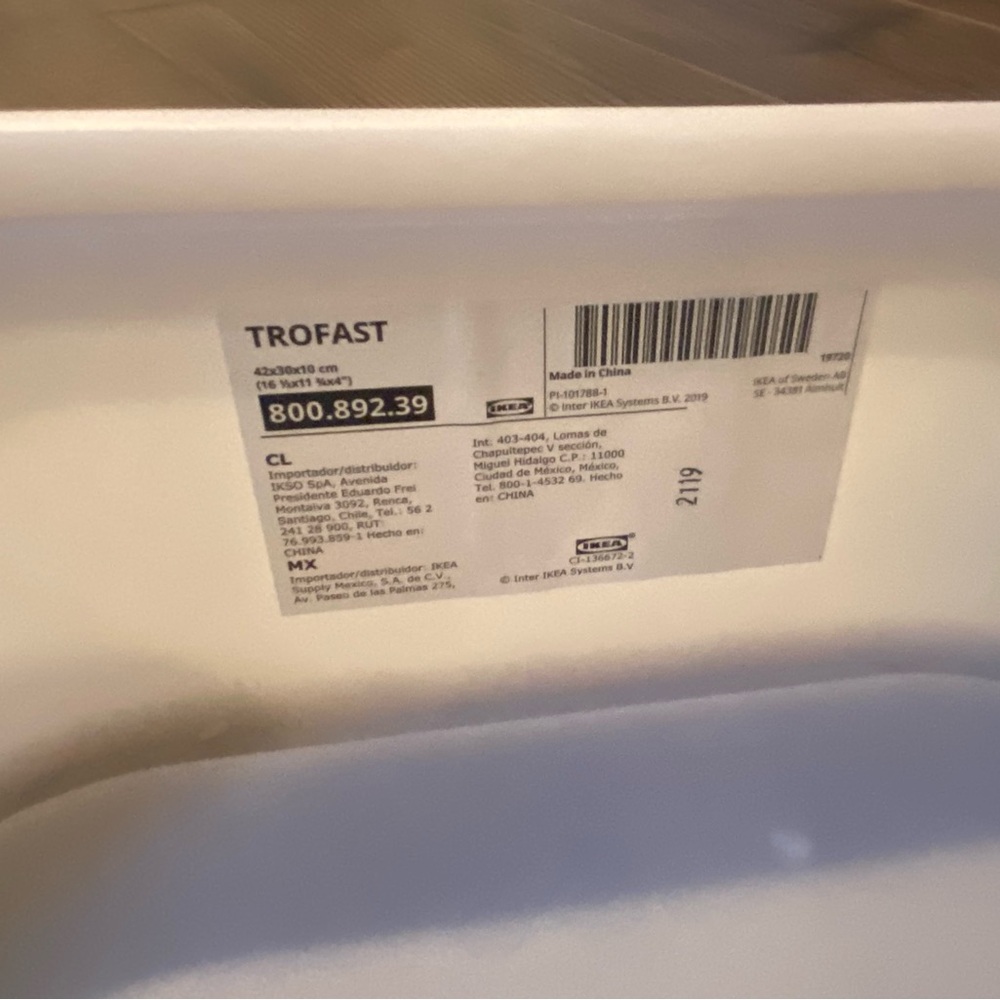 Lot of Two IKEA Trofast White Storage Bins- Clear - Picture 8 of 8